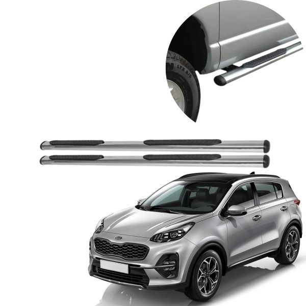 Estribo Oblongo Cromo Sportage 2017 até 2... Estribo Oblongo Cromo Sportage 2017 até 2...
