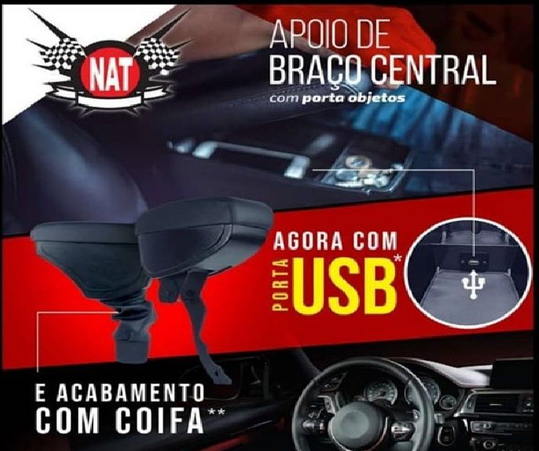 Apoio de Braço Saveiro/Voyage 13/20 Cinza...