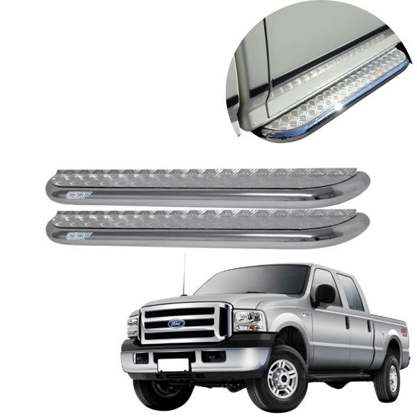 Estribo Plataforma Cromo (2,30m) F250 Cab... Estribo Plataforma Cromo (2,30m) F250 Cab...