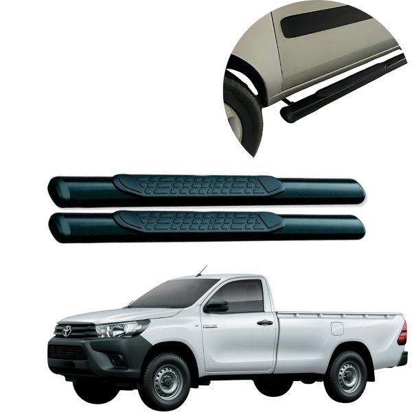 Estribo Oblongo Preto Hilux Cabine Simple... Estribo Oblongo Preto Hilux Cabine Simple...