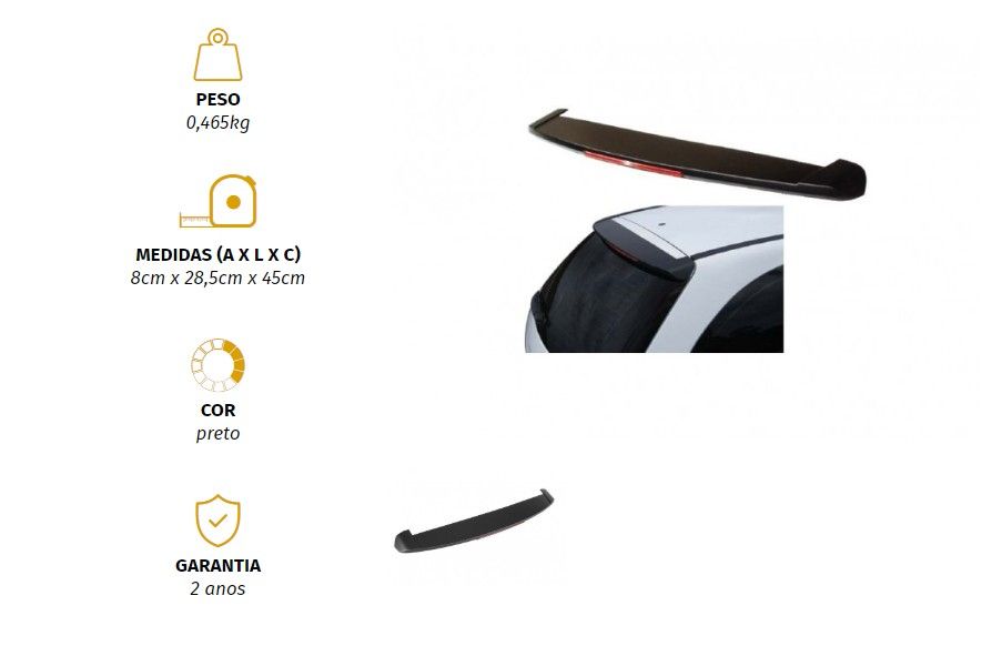 Aerofólio Celta 00/05 2P/4P Preto*